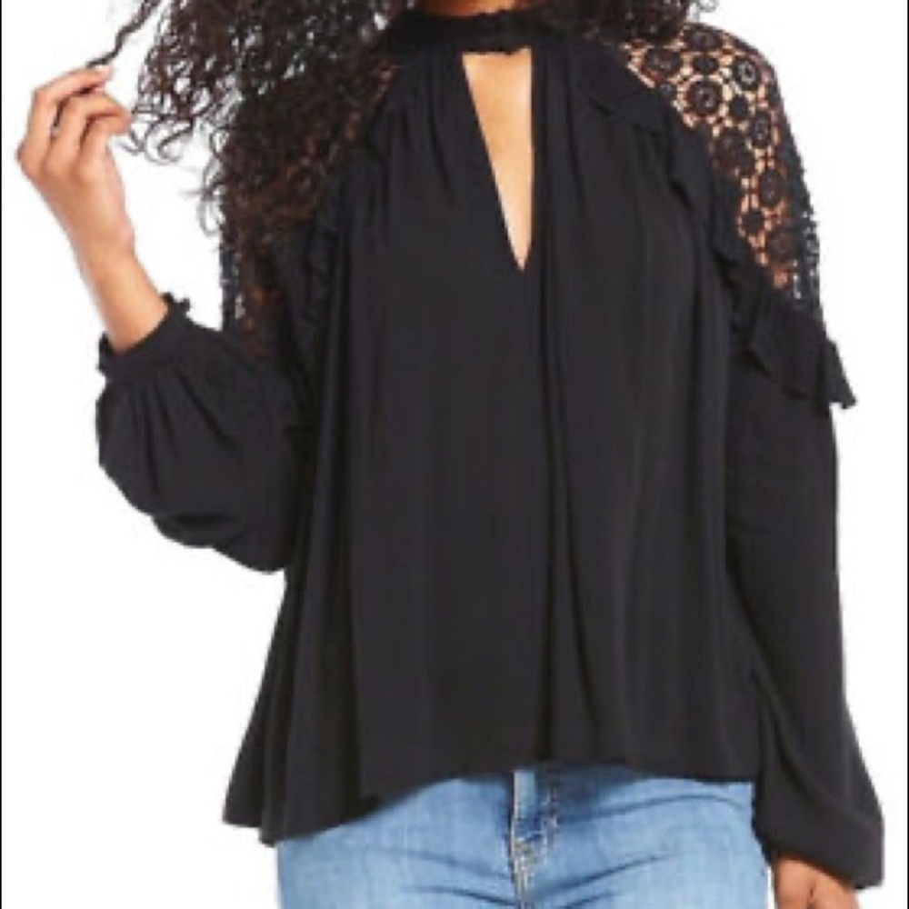 Free People Bishop Sleeve Tunic Size S
